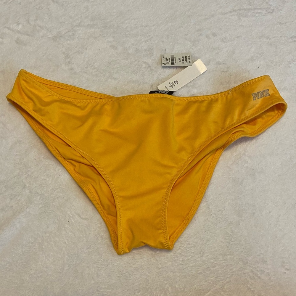PINK Victoria's Secret Women's Yellow Swim Bottom XL
